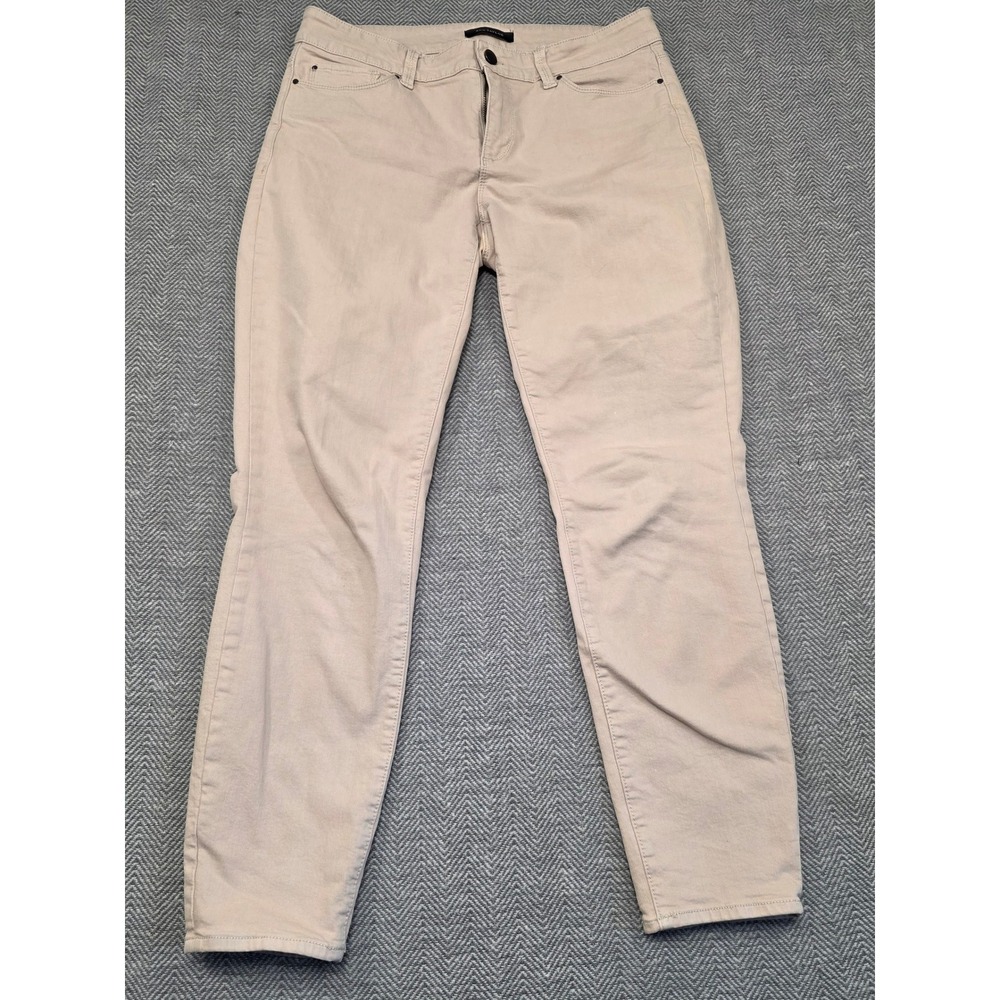 Ann Taylor The Skinny Ankle Curvy Fit Pants Tan Khaki Cotton Blend Size 8